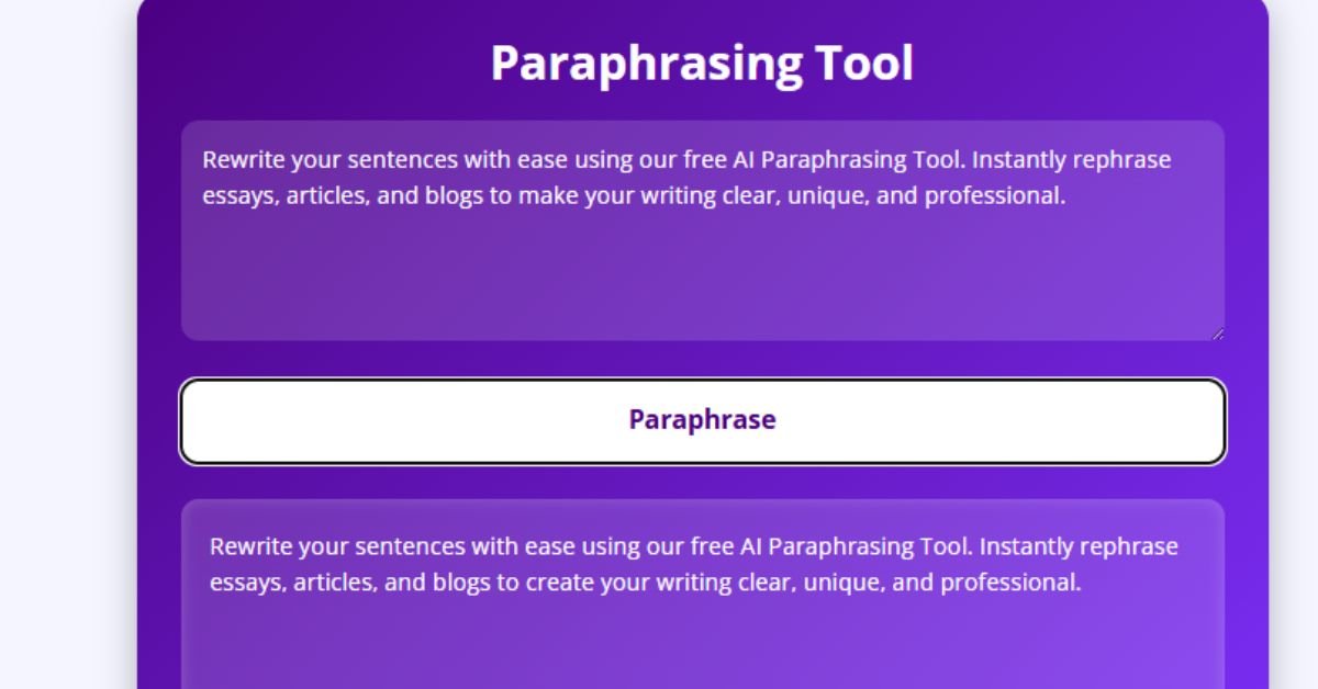 AI Paraphrasing Tool 2025
