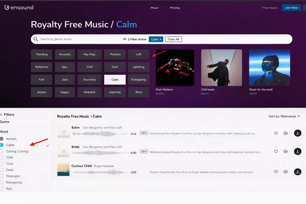 Bensound copyright free music for youtube