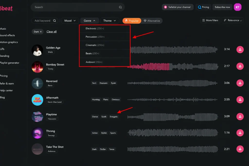 Uppbeat copyright free music for youtube